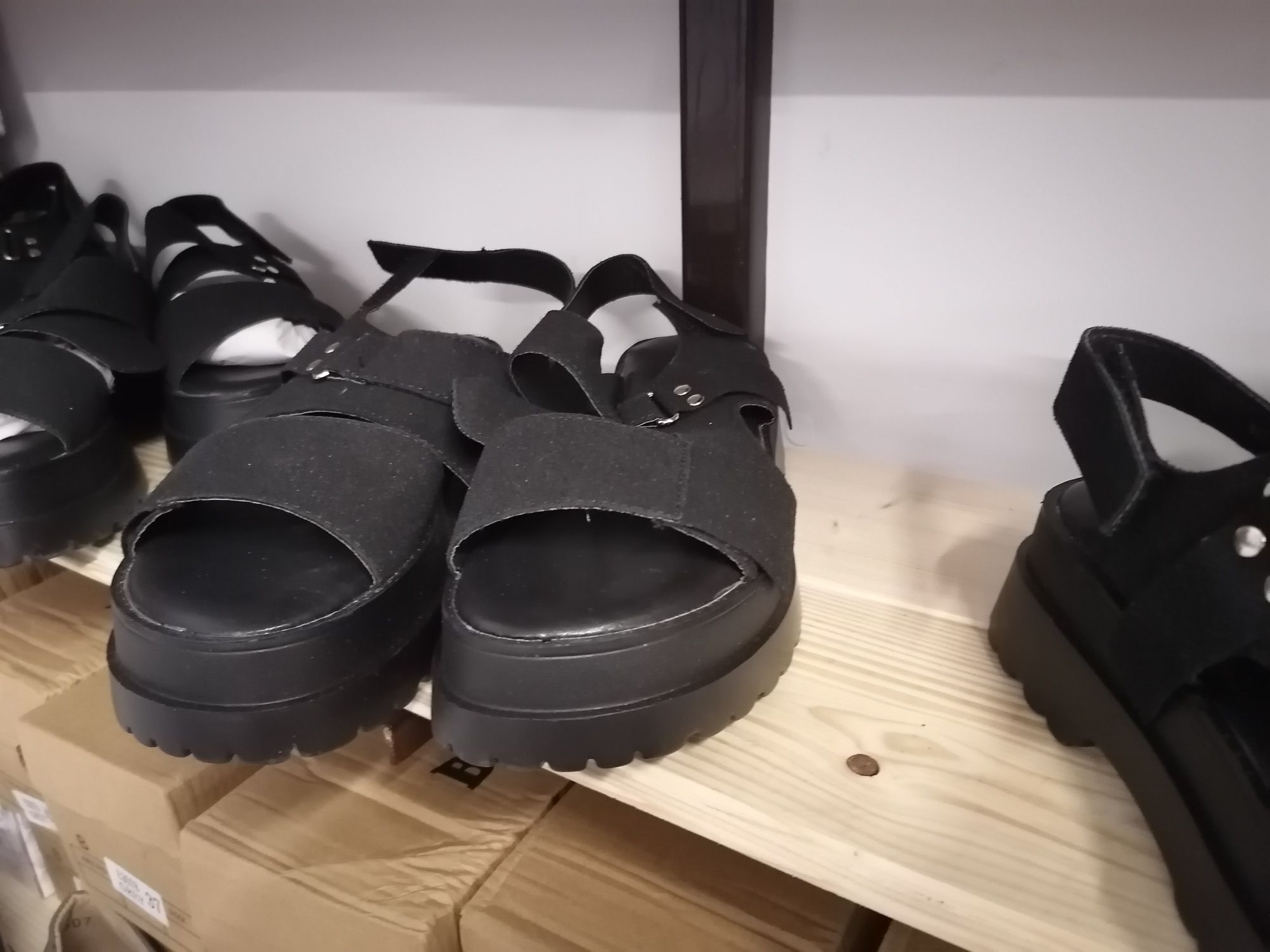 Sandałki damskie czarne