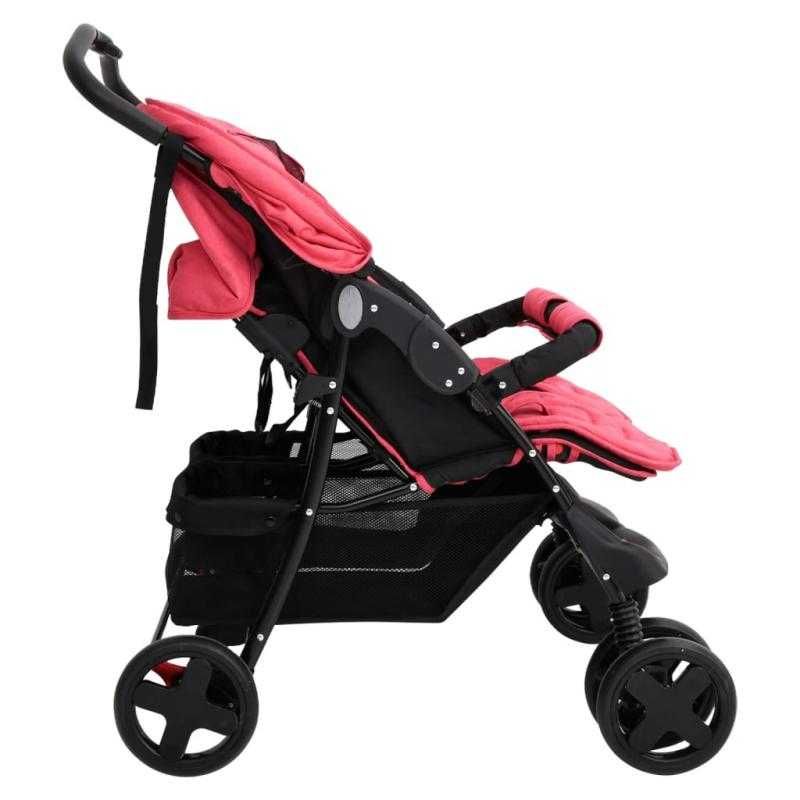 Carrinho de Bebé para Gémeos – Vermelho