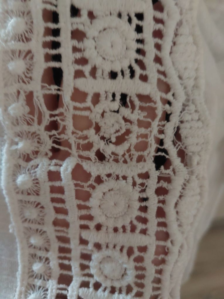Boho pareo / tunika plażowa w kolorze białym