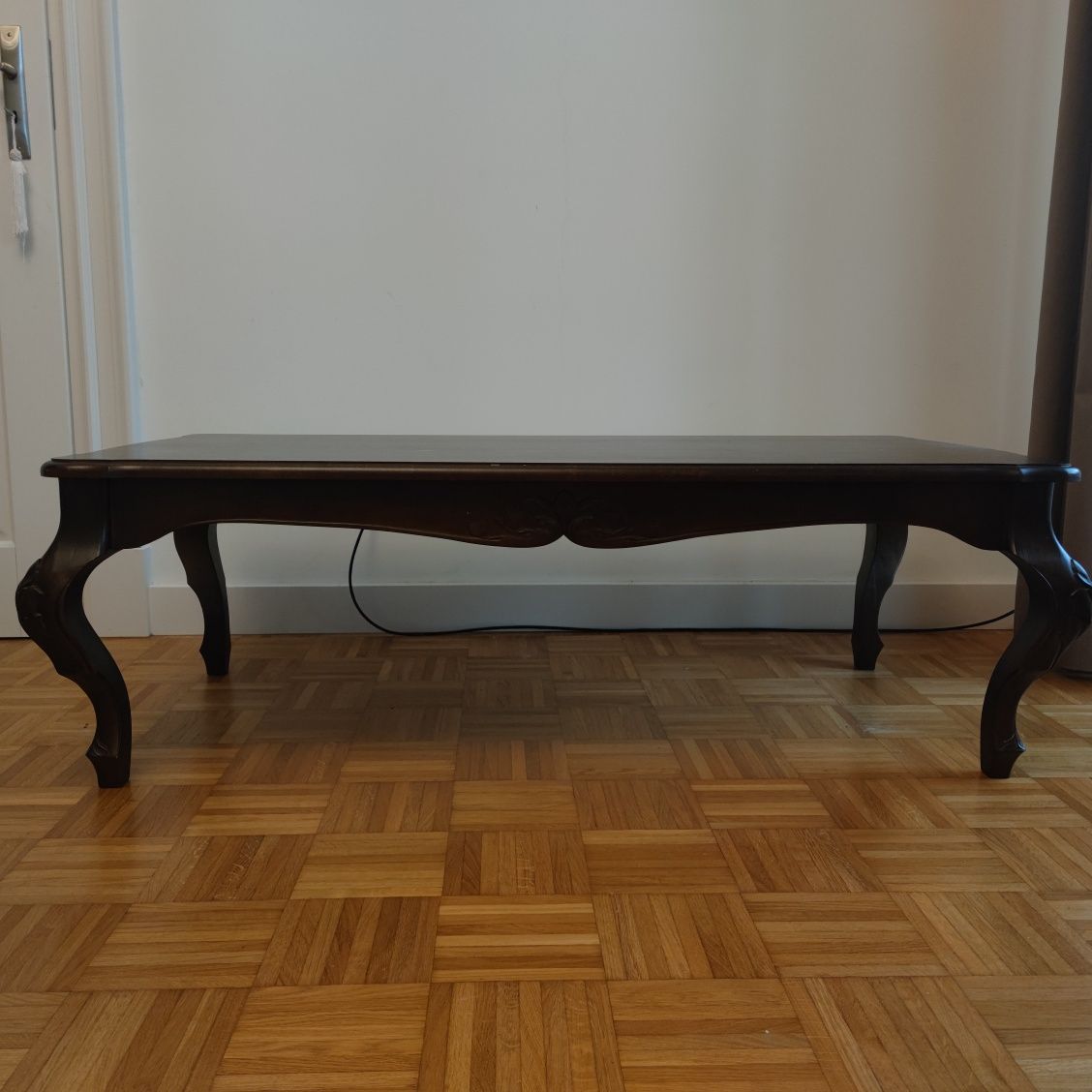 Stół kawowy Ludwik ława stolik rzeźba lite drewno