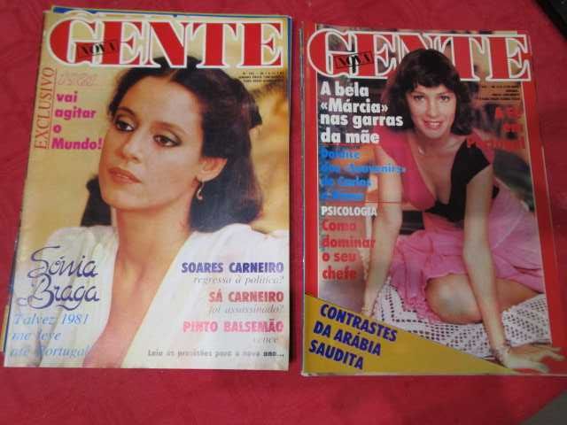 revistas Nova Gente vintage com atores Telenovelas brasileiras