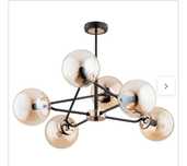 Lampa wisząca Sagito kule loft złoty czarny mosiądz biuro salon