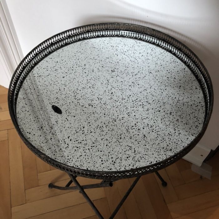 Stolik rozkladany lustro vintage konsola Eichholtz