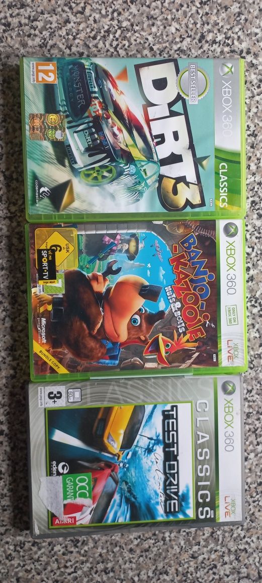 Banjo kazooie/Dirt 3/Test drive Xbox 360