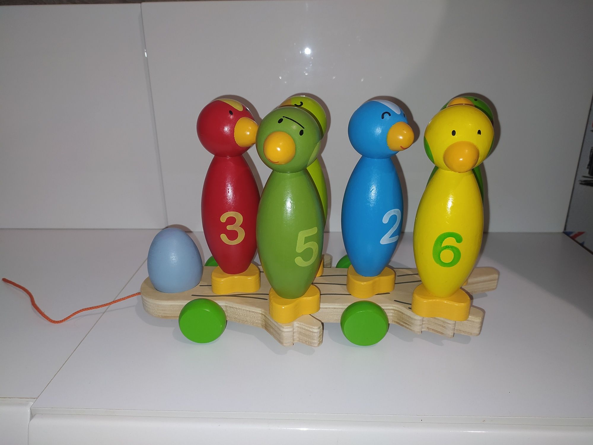 ЭКО игрушка Hape боулинг с попугаями