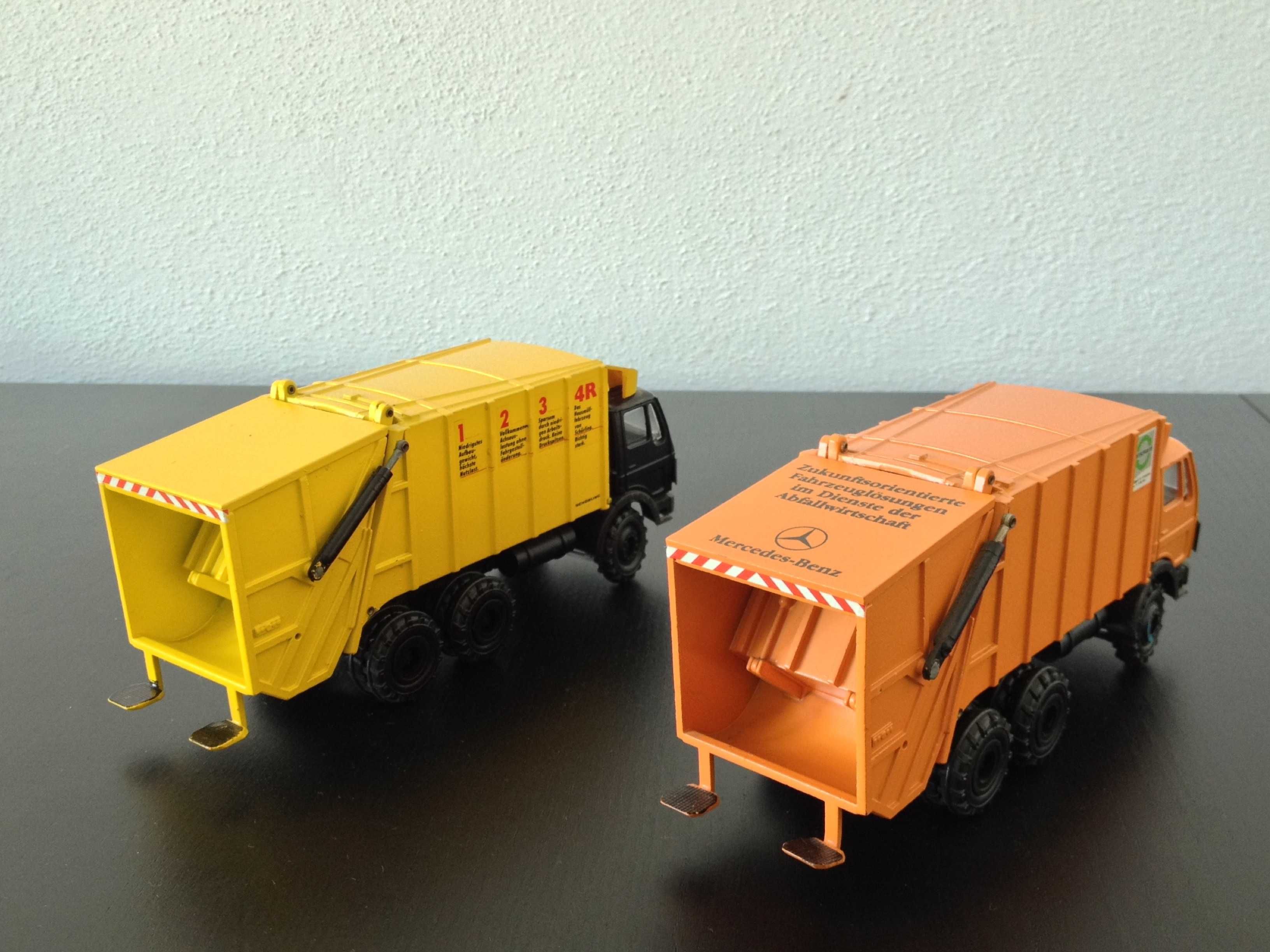 2x 1:50 Gescha Mercedes NG Camiões do Lixo Schörling