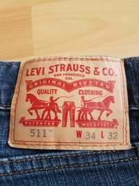 Levis 511 W34 L32 dżinsy jeansy męskie slim 34/32 Levi Strauss s. BDB