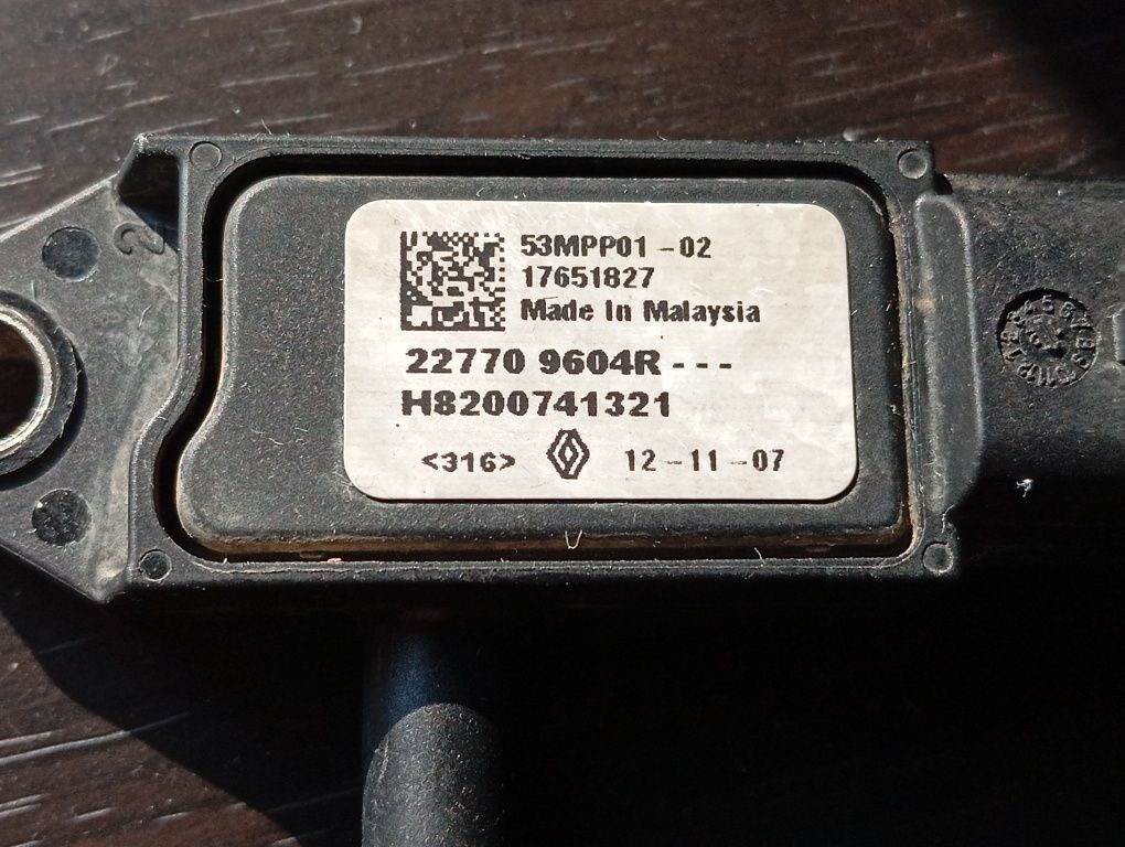 Czujnik ciśnienia spalin Renault DPF