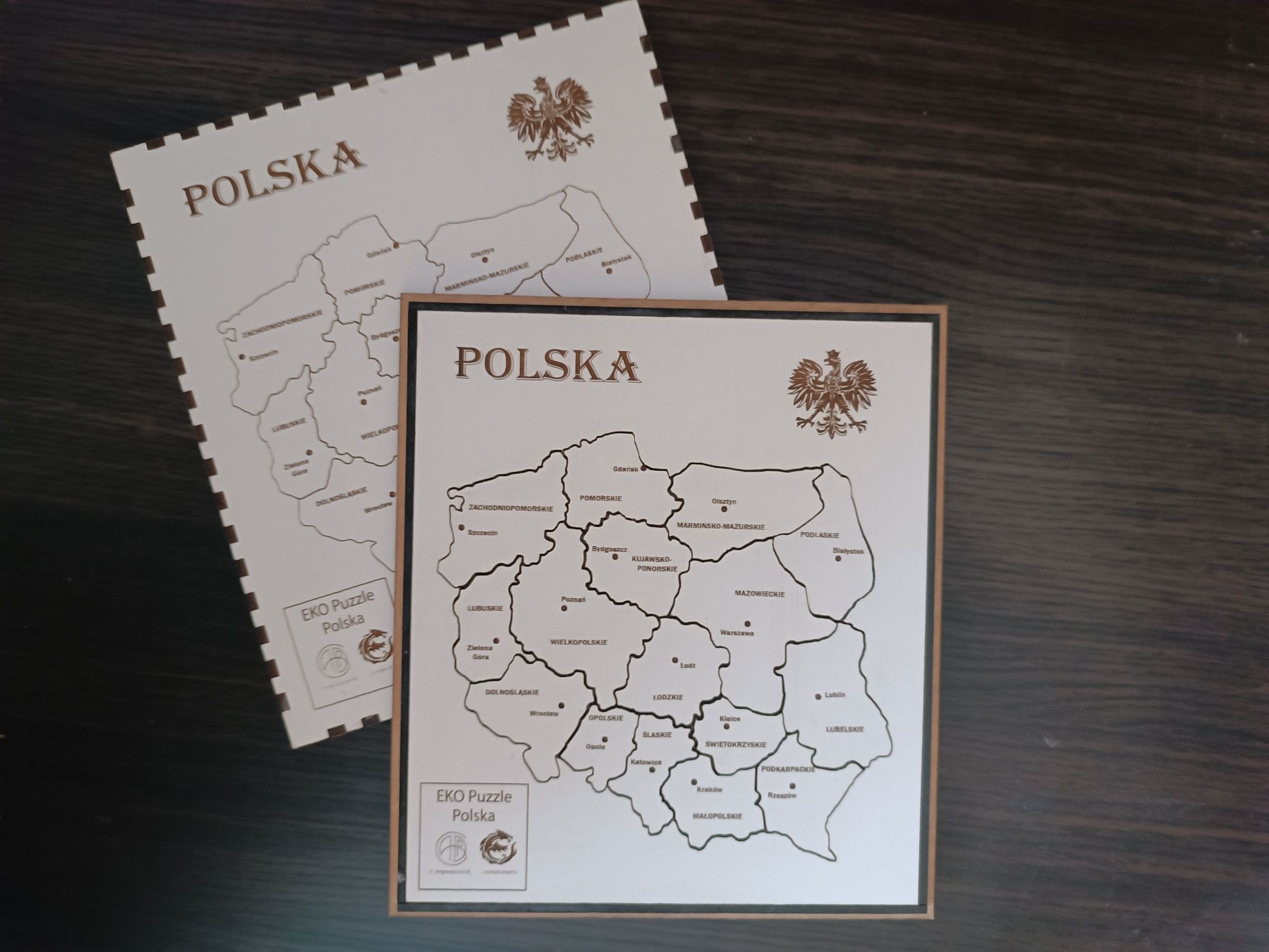 Puzzle. Mapą Polski