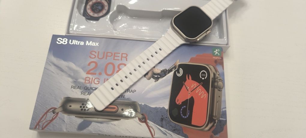 Smartwatch Smart Watch zegarek biały pasek Ultra