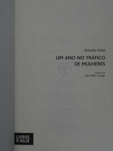 Um Ano no Tráfico de Mulheres de Antonio Salas - 1ª Edição