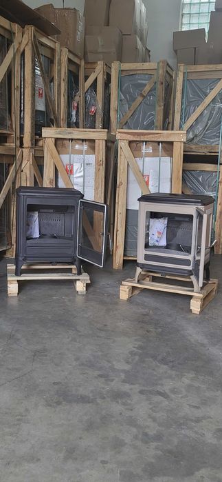 Камін піч буржуйка  Hosseven 8005-c  беж 10 kw