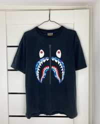 Оригинальная винтажная футболка Bape Shark blue Camo