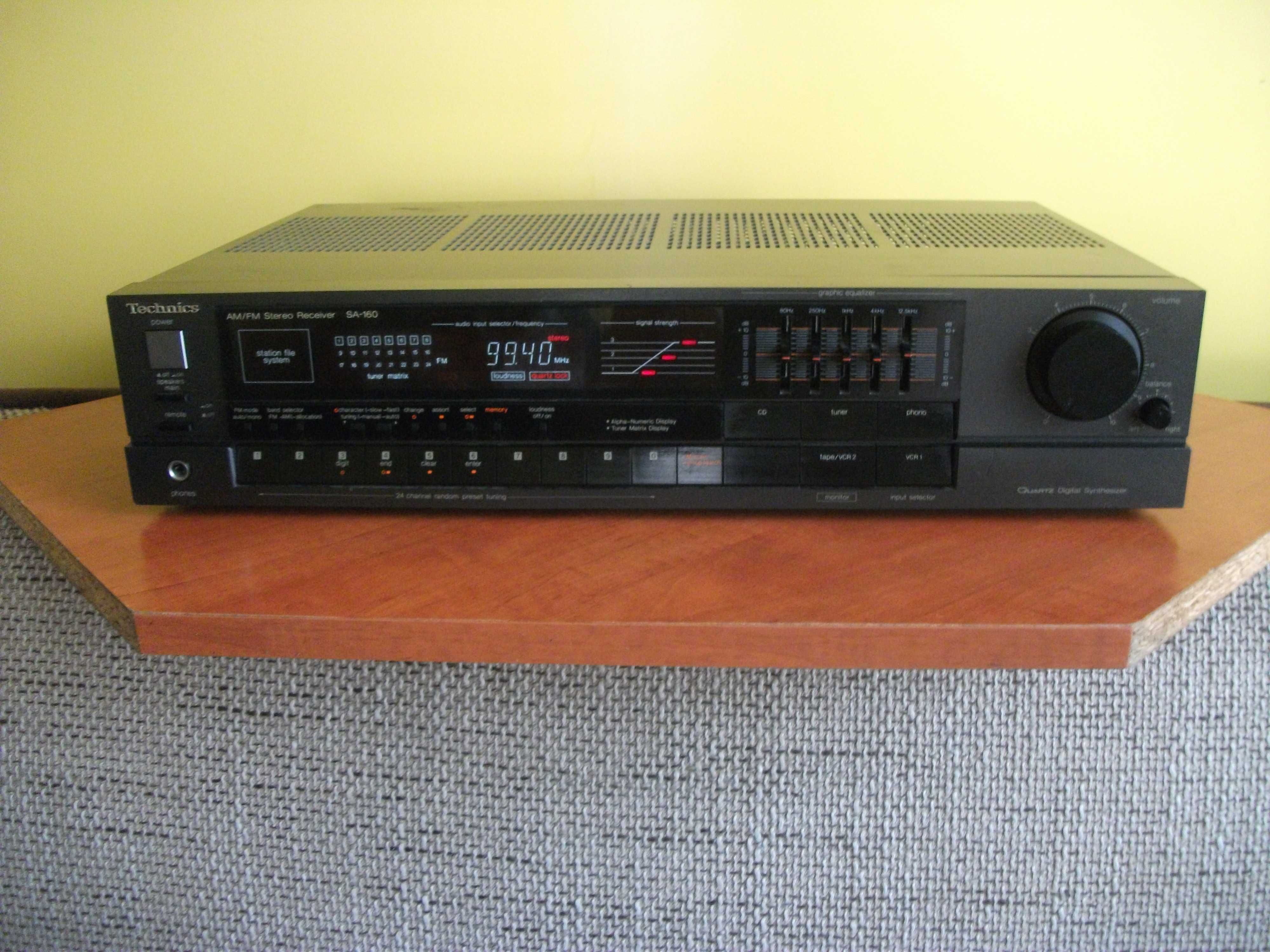 technics  sa-160 amplituner stereo hi-fi 4x40 wat  4-16 ohm korektor