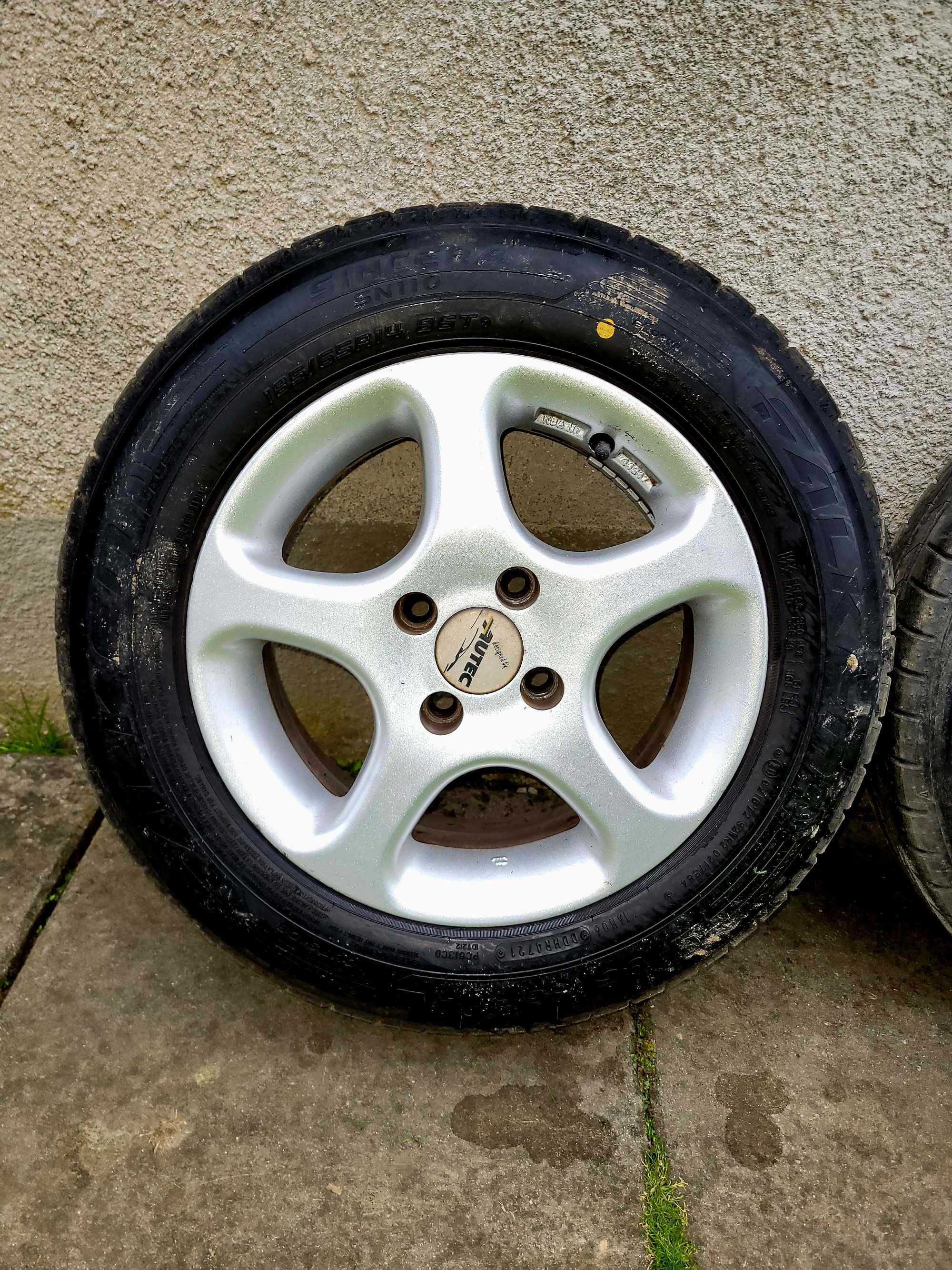 Komplet kół, felgi AUTEC 14'', 4x100, ET-35, 6.0Jx14H2, Opony 185/65r
