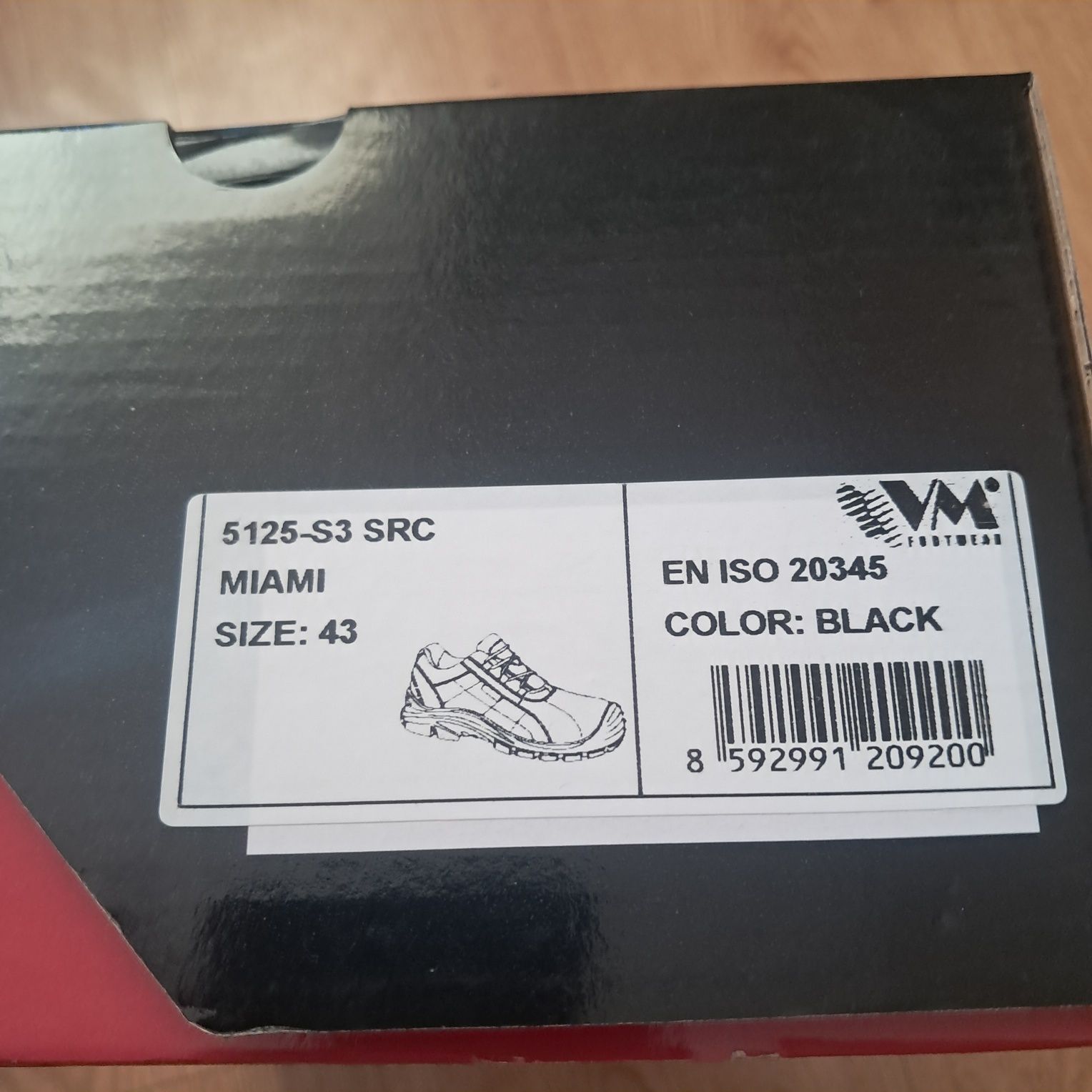 Nowe półbuty robocze z podnoskiem VM Footwear MIAMI model 5125-S3 r43