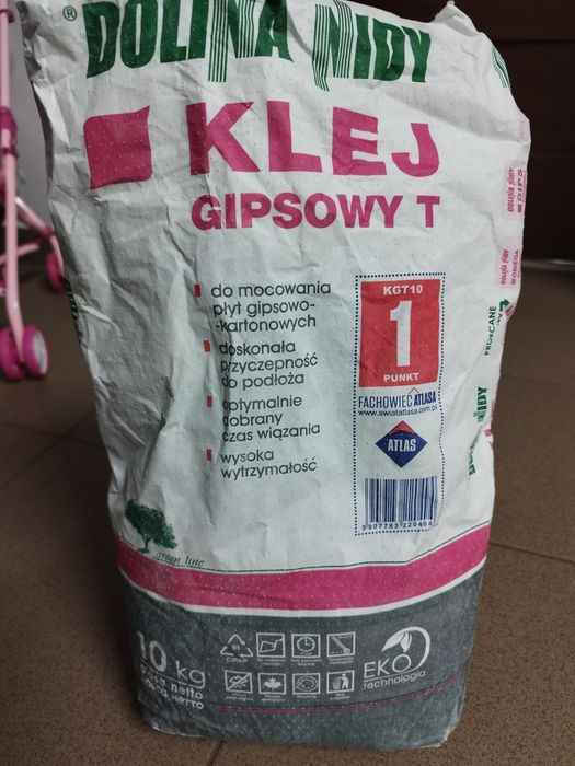 Klej gipsowy do mocowania płyt gopsowo -kartonowych Dolina Nidy 5kg