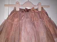 Пышная юбка, светло коричневая с блёстками. НМ . НА 1,5-2 года (92 см)