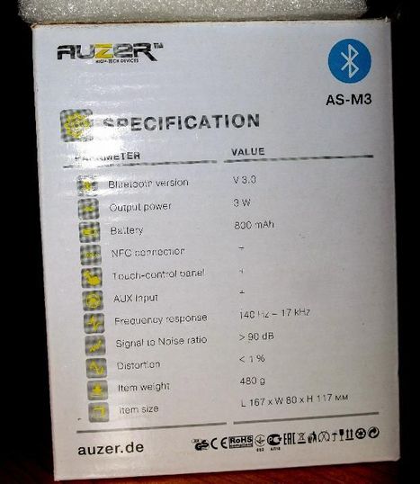 Портативная колонка Auzer AS-M3