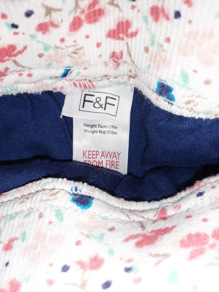 F&F spodnie Jean 6-9m 74cm