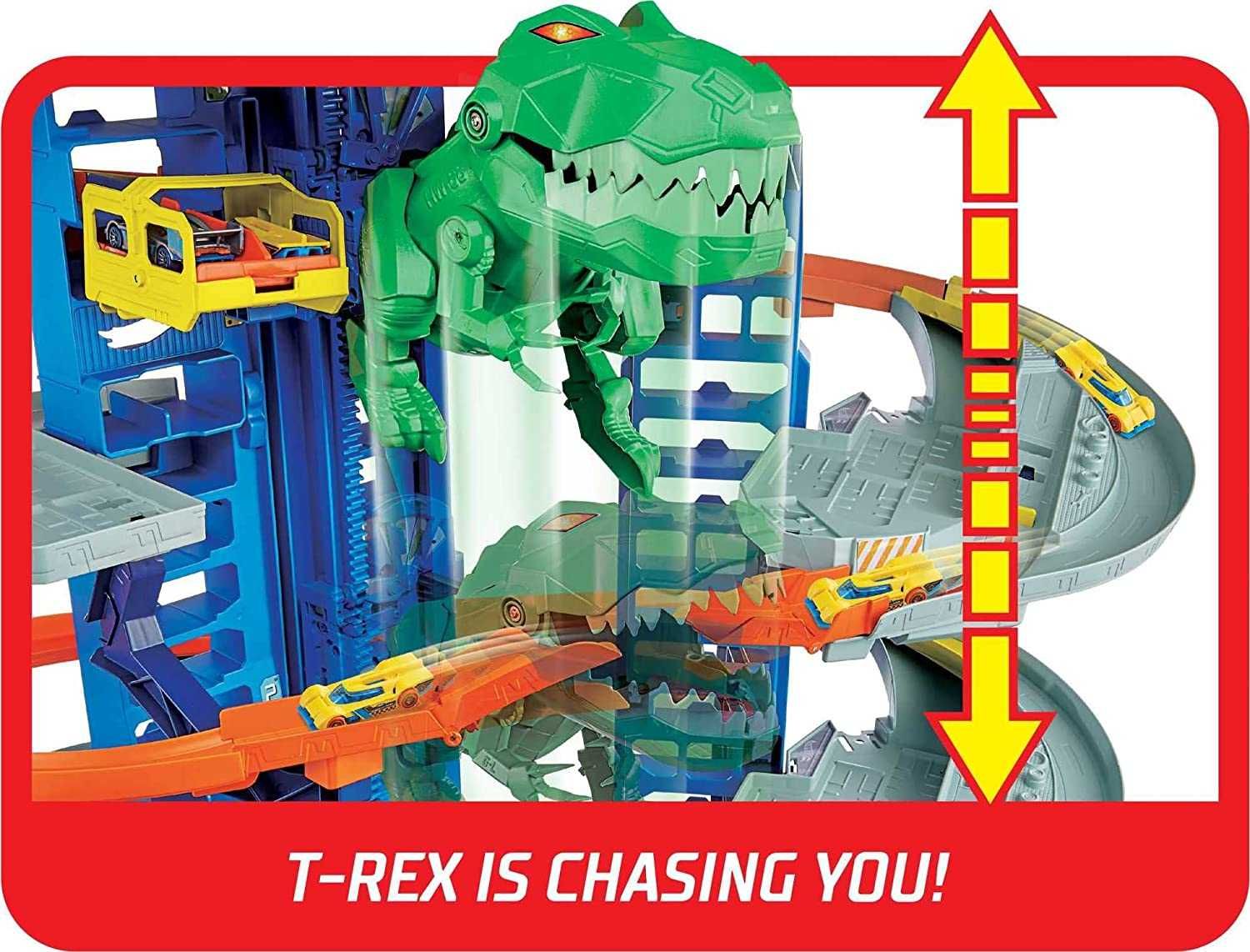 Hot Wheels,Ultimate Garage T-Rexa гараж з динозавром Хот Вілс