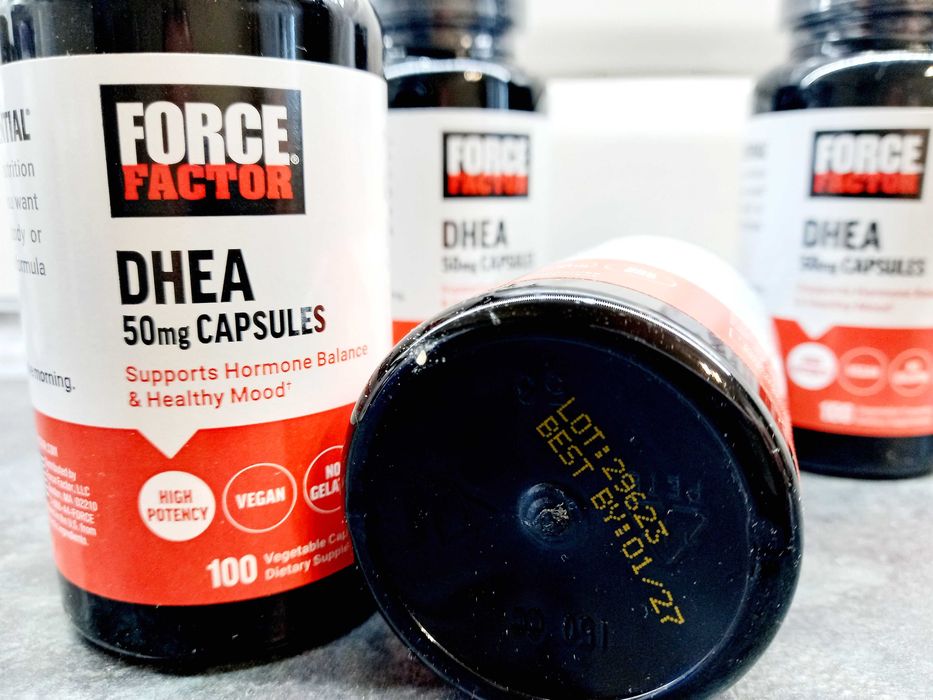 Force Factor, DHEA 50 мг (100 капс.), ДГЭА, дегидроэпиандростерон ДГЕА