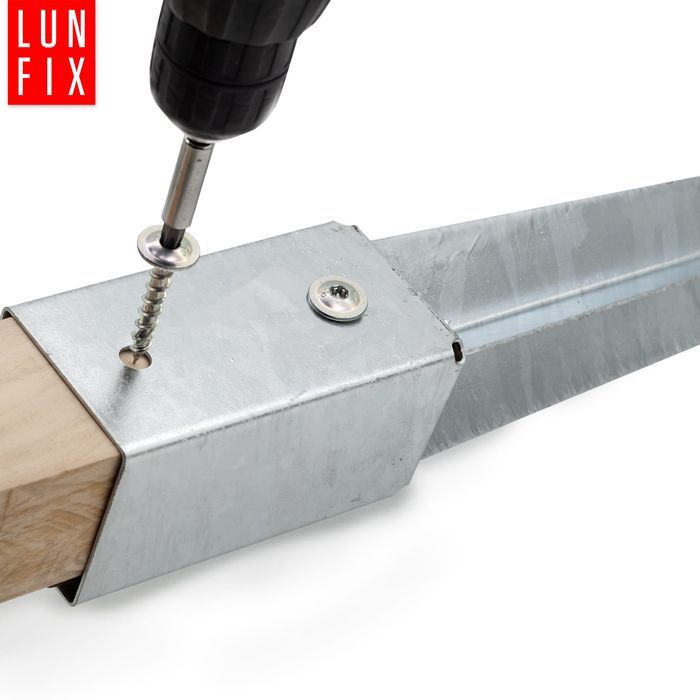 Podstawa słupa wbijana, kotwa do gruntu 90x90x1.8 750mm