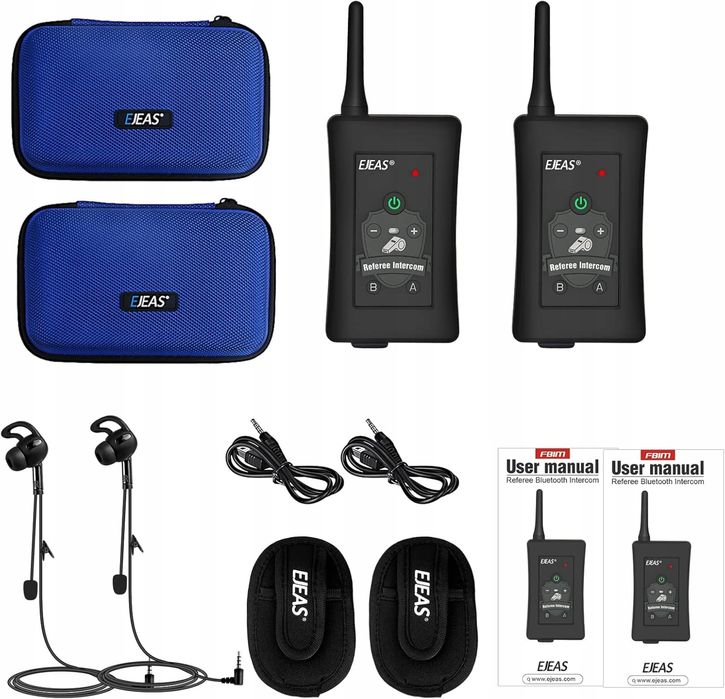 Interkom Bluetooth dla sędziów, bezprzewodowy o zasięgu 1500M 850mAh