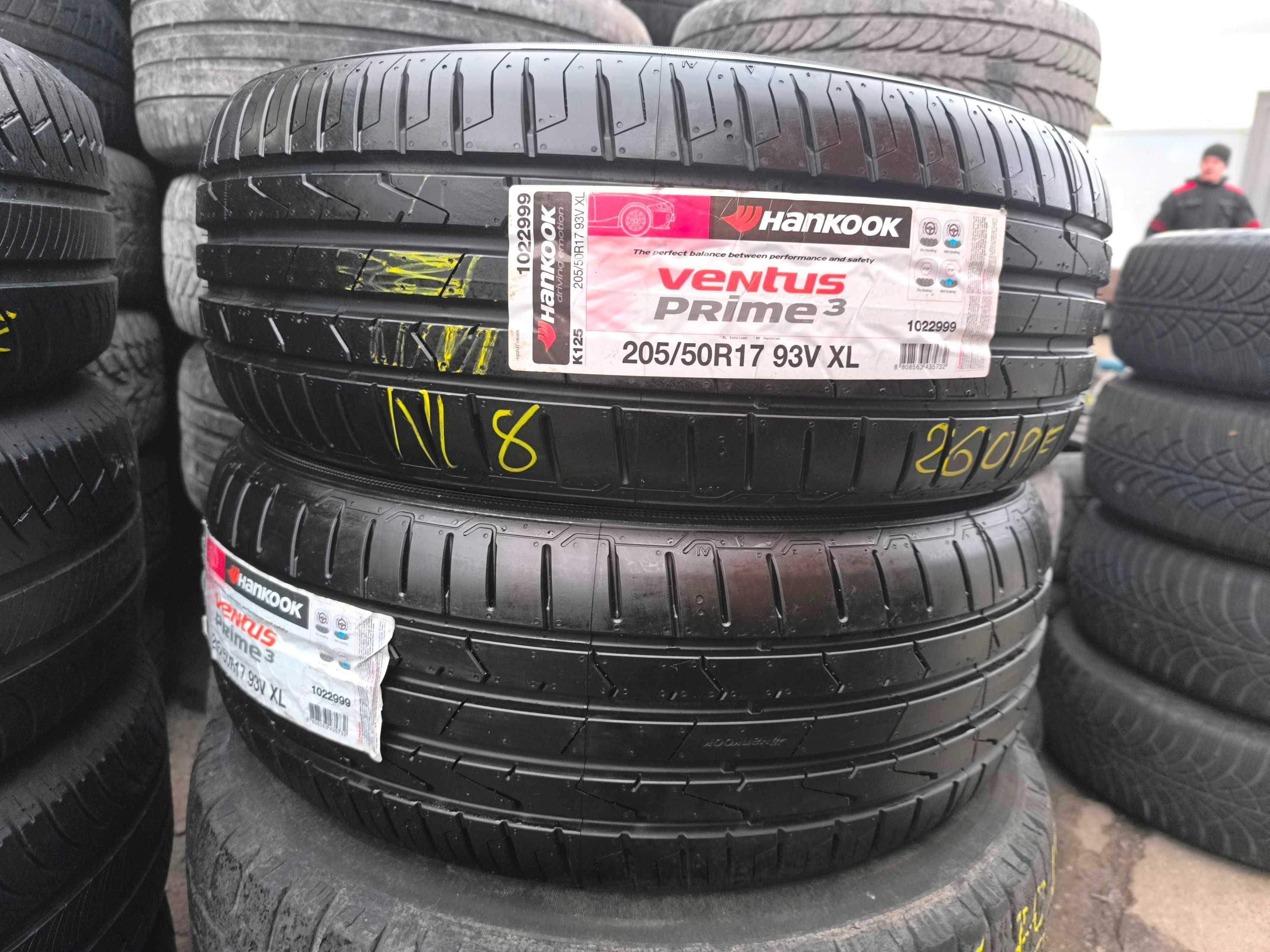 205/50R17 93V XL Opony Letnie Lato NOWE HANKOOK VENTUS PRIME 3 8mm