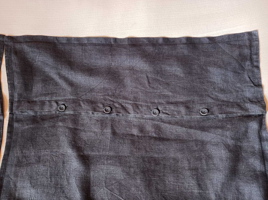 Capas de almofada linho AINA (65cm X 65cm) - cinza escuro