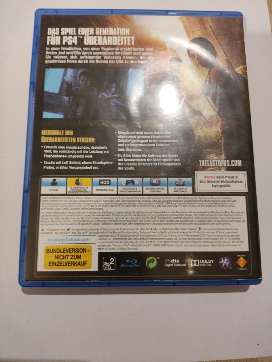 Sprzedaje gre na ps4 The Last Of Us Remastered