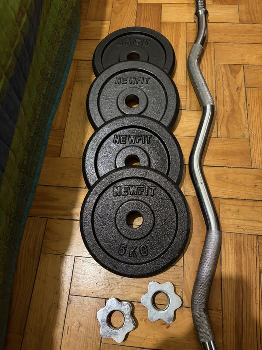 Barra em Z mais pesos