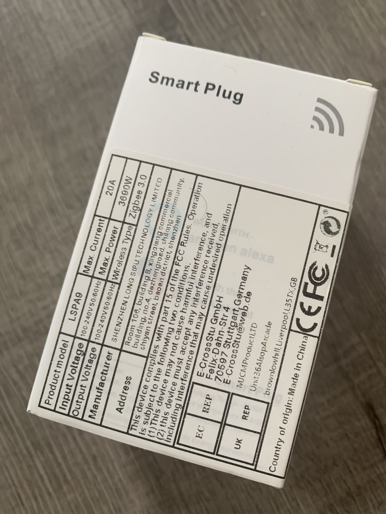 Розумна Wi-Fi-розетка Tuya Smart Plug Zigbee EU 20A Smart Socket