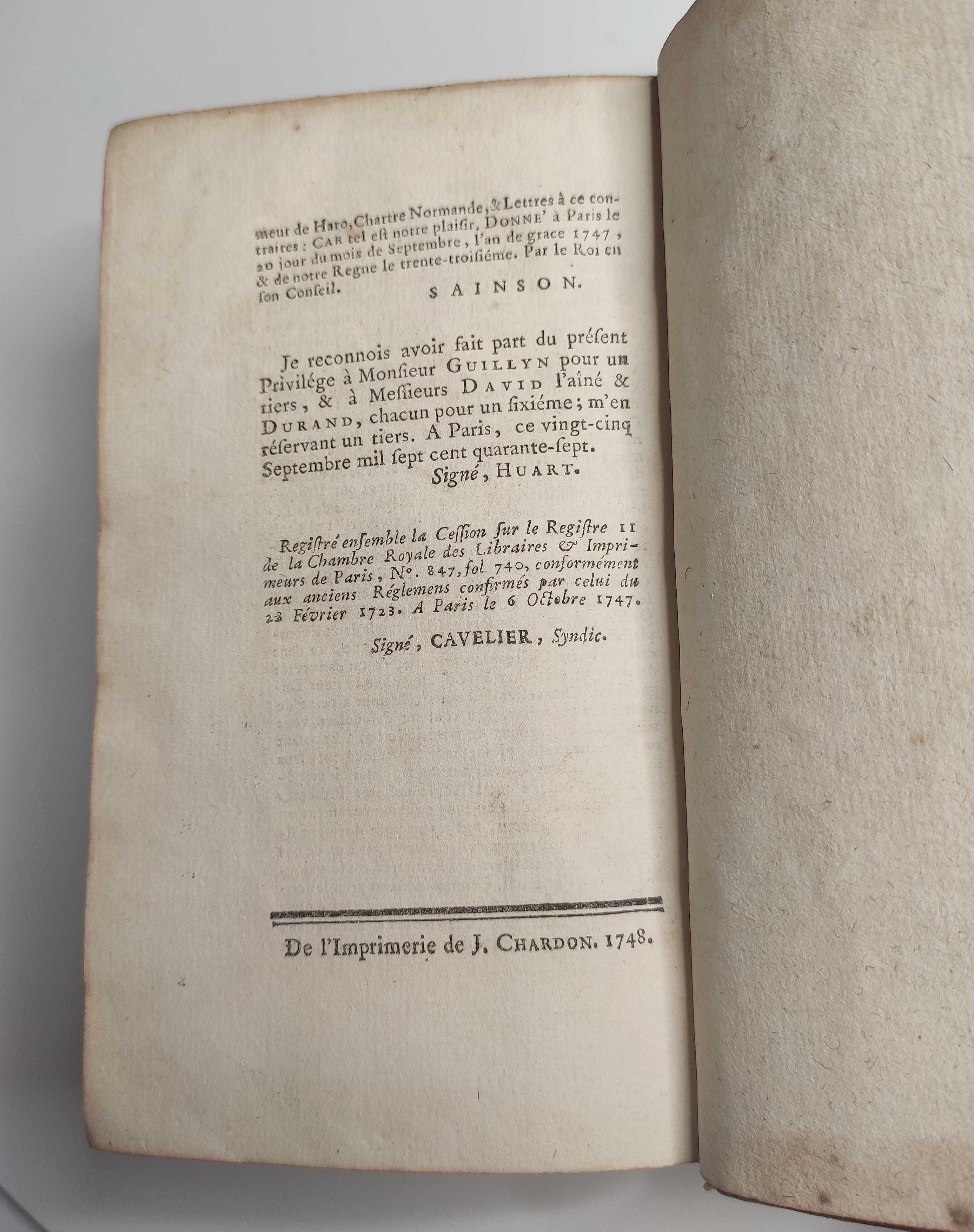 Książka 1748 Rozważania Considerations sur les causes de Monteskiusza