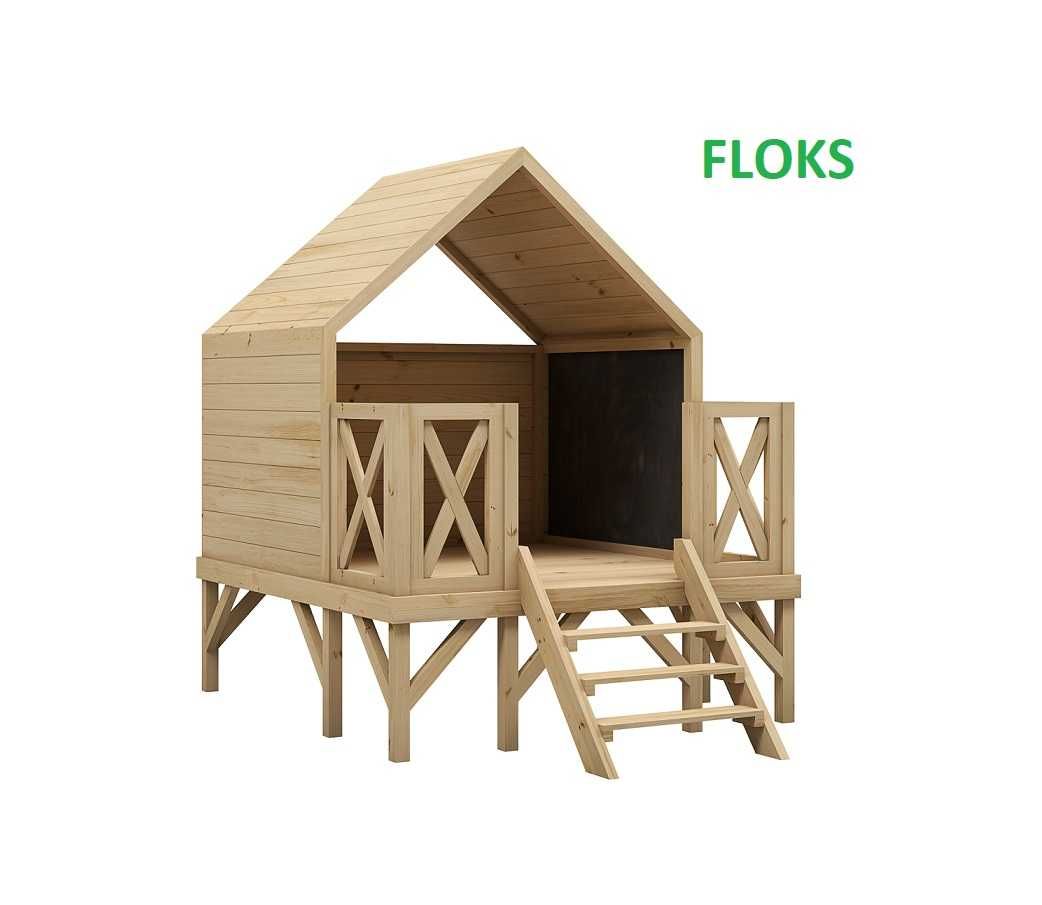 Domek drewniany dla dzieci Płomyk ogrodowy dziecięcy z drewna Montaż
