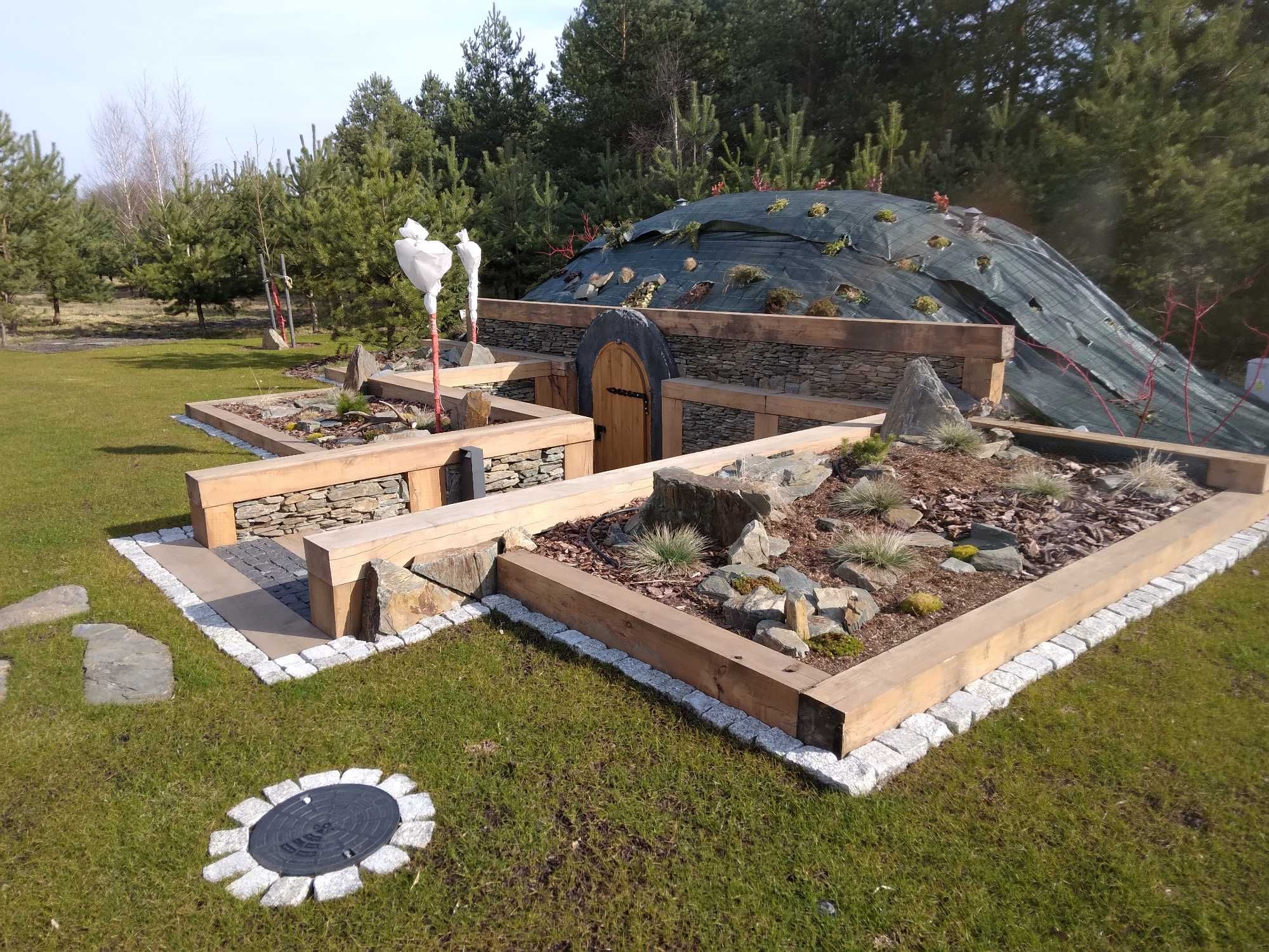 Podkłady nie kolejowe, dębowe, dąb, belki na grządki, rabaty
