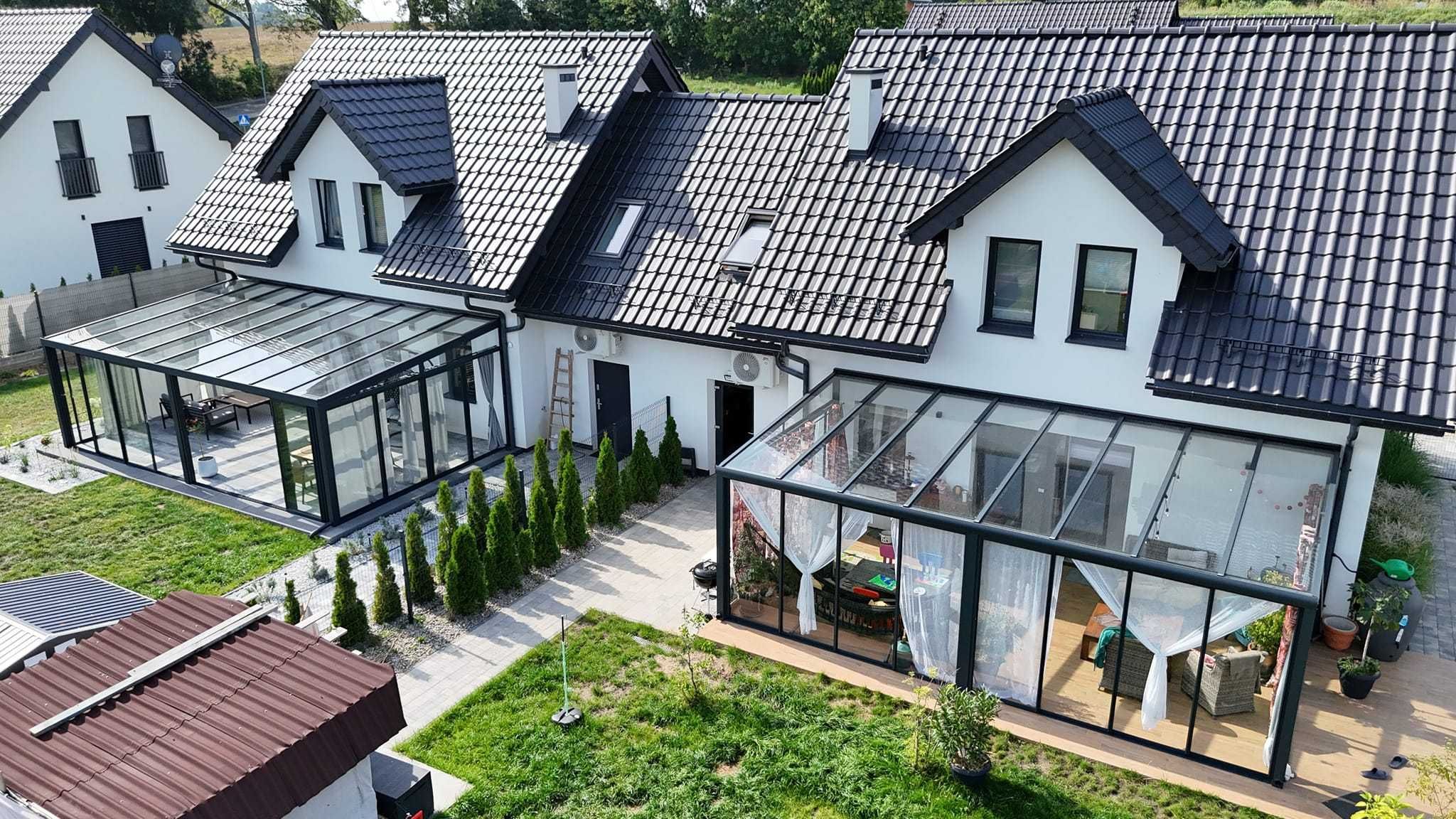 Aluminiowa zabudowa balkonu, zadaszenie tarasu, wiatrołap, balustrada