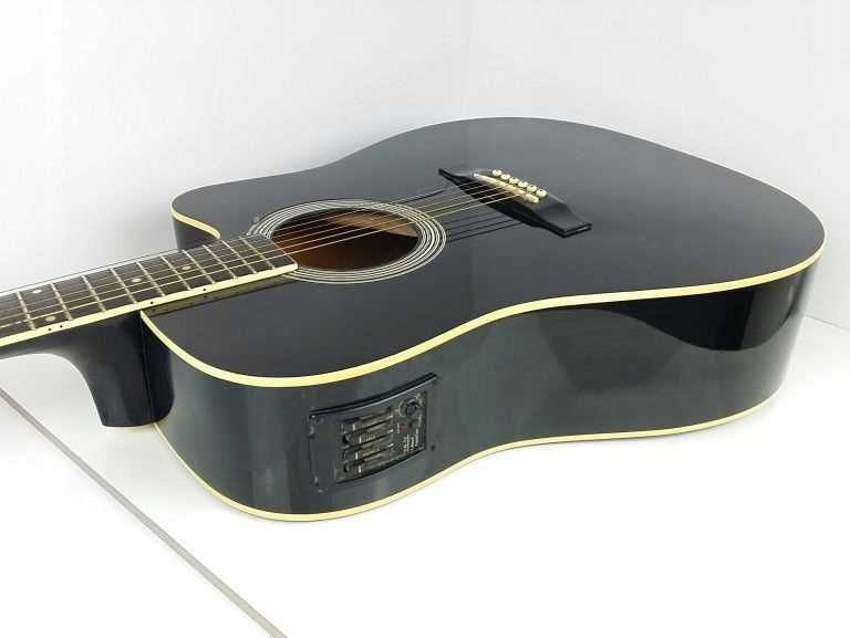 Электроакустическая гитара Stagg SW203CE BK