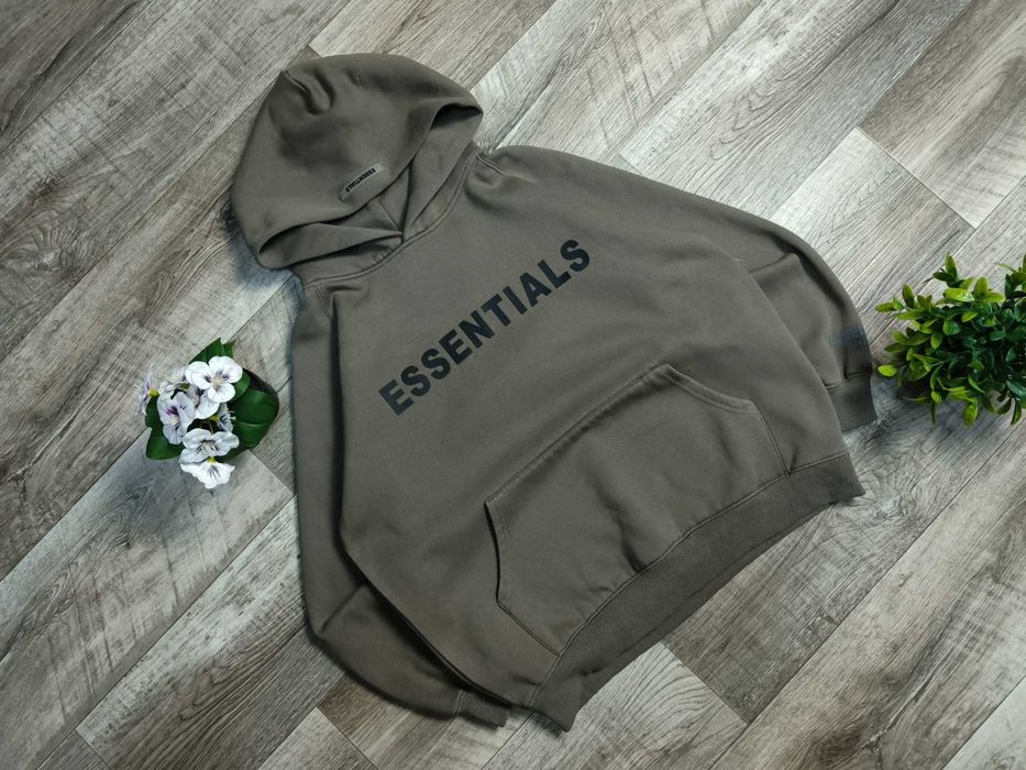 ESSENTIALS оверсайз худі чоловіче хакі бавовна М