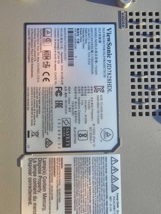 Projektor ViewSonic PJD7828HDL – Full HD, 80h lampy, pudełko + kable