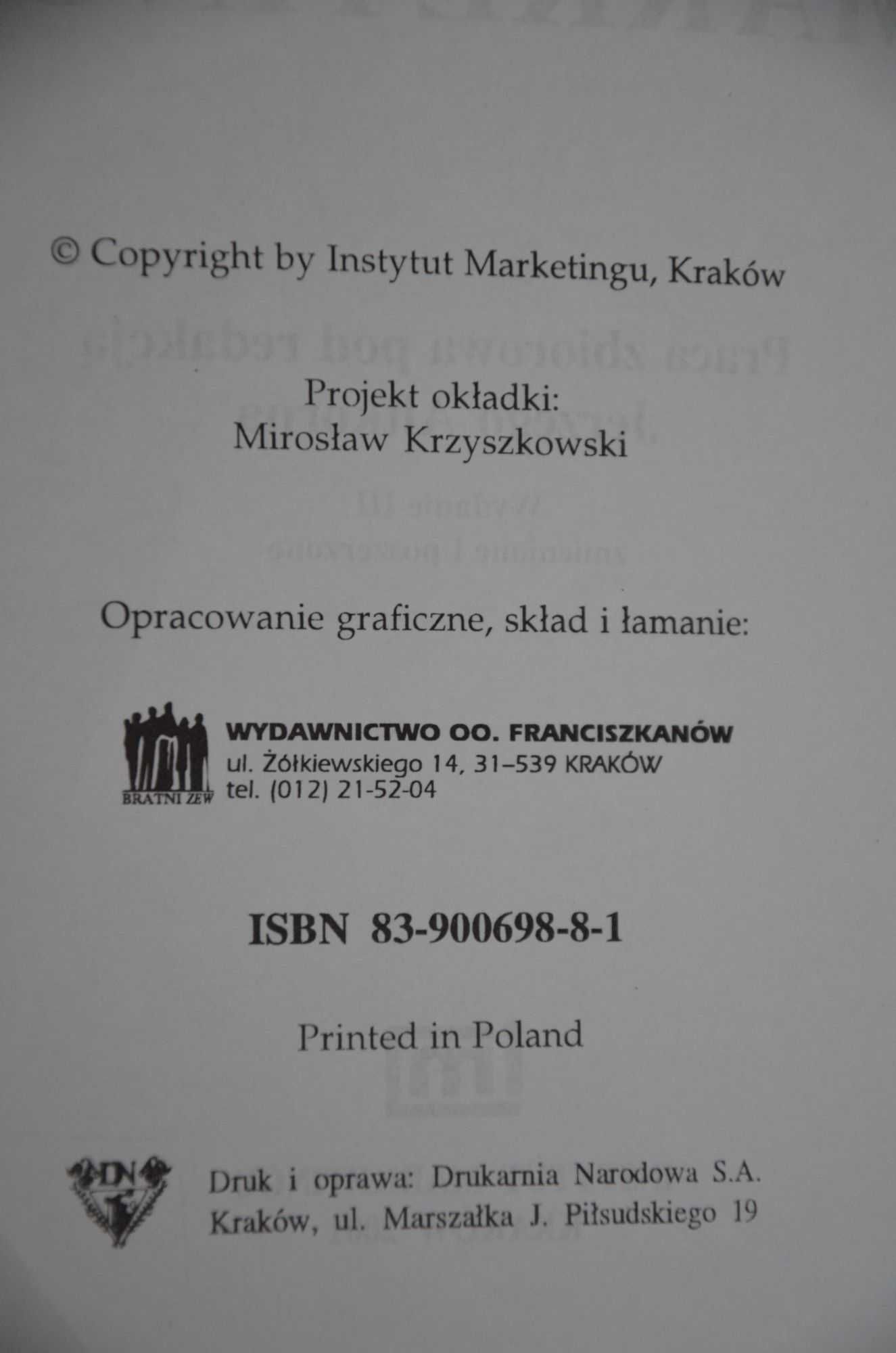 Książka "Podstawy marketingu" praca zbiorowa Jerzy Altkorn