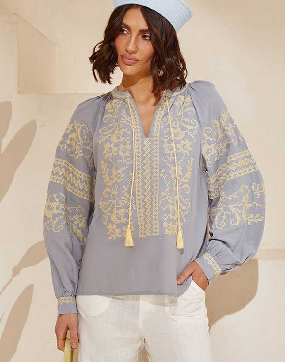 Вишиванка блуза якісна Стильний імідж вишиваний національний візерунок
