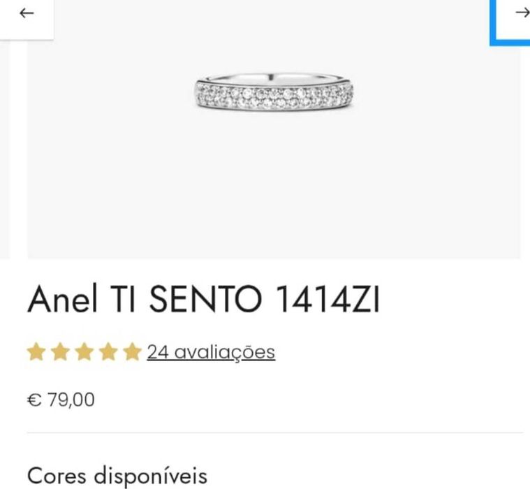 Anel Prata Ti Sento Novo