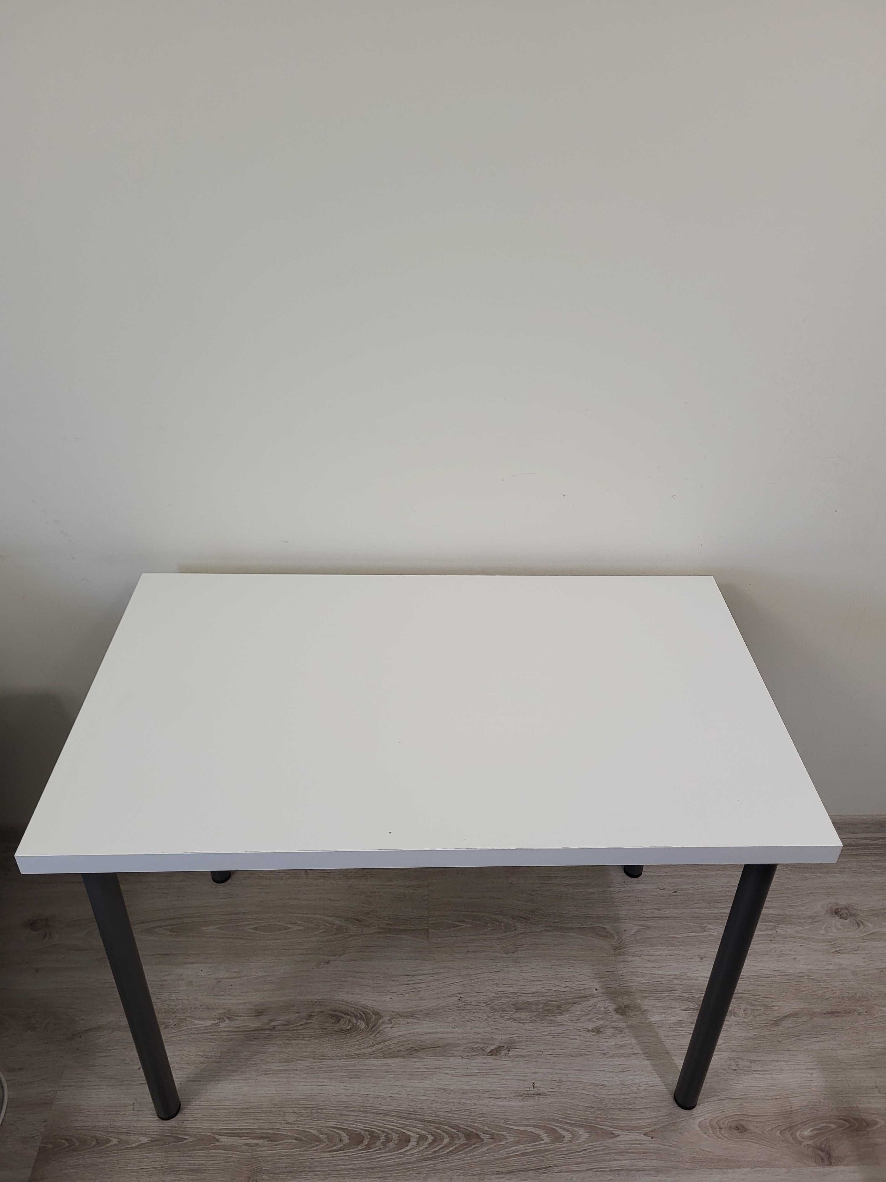 Biurko ikea - białe, szare nóżki