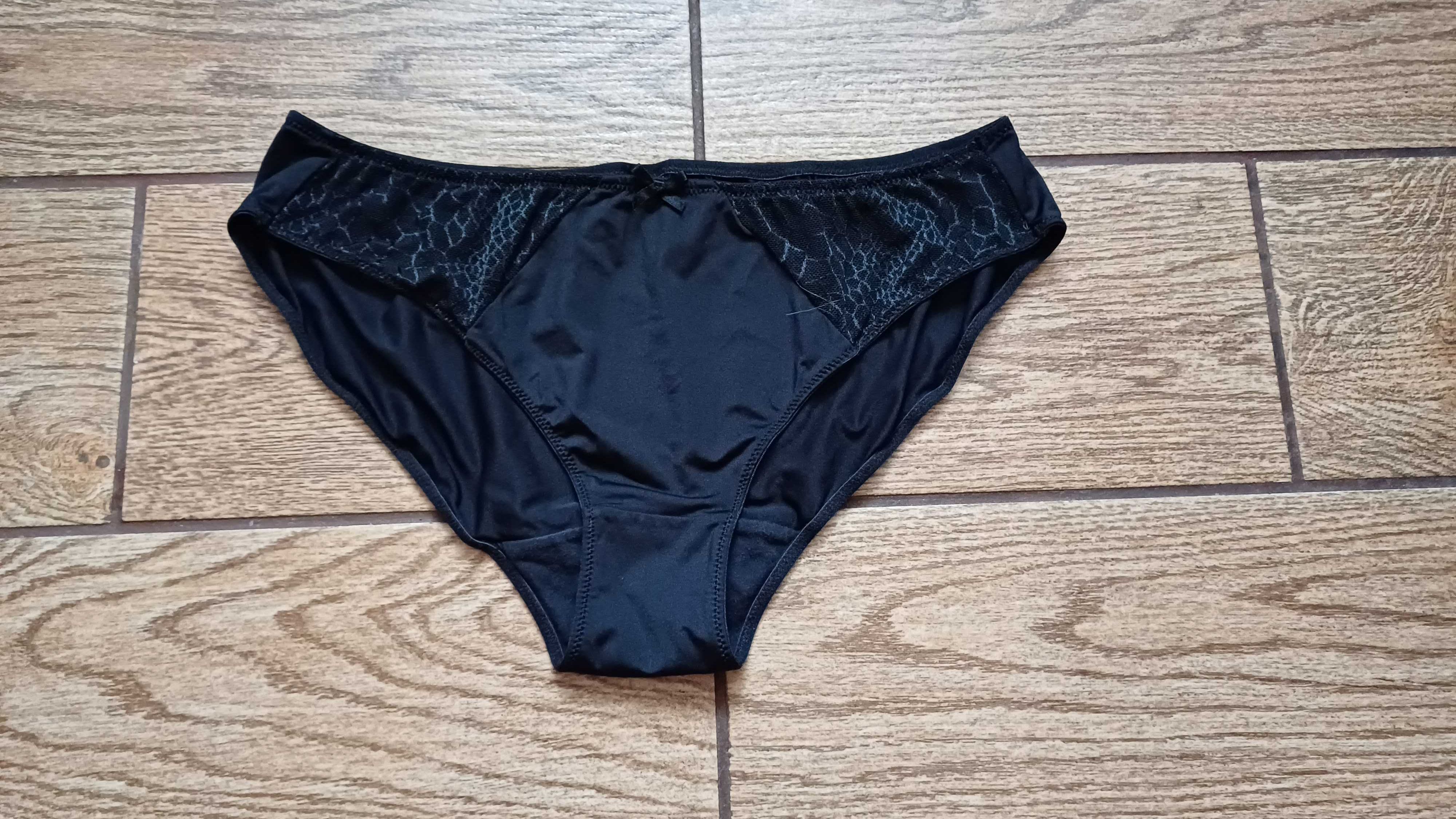 2 x czarne majtki Petite Fleur oraz Hunkemöller r. L# zestaw