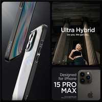Etui Spigen Crystal Hybrid, Matowe Czarne - Iphone 15 Pro Max