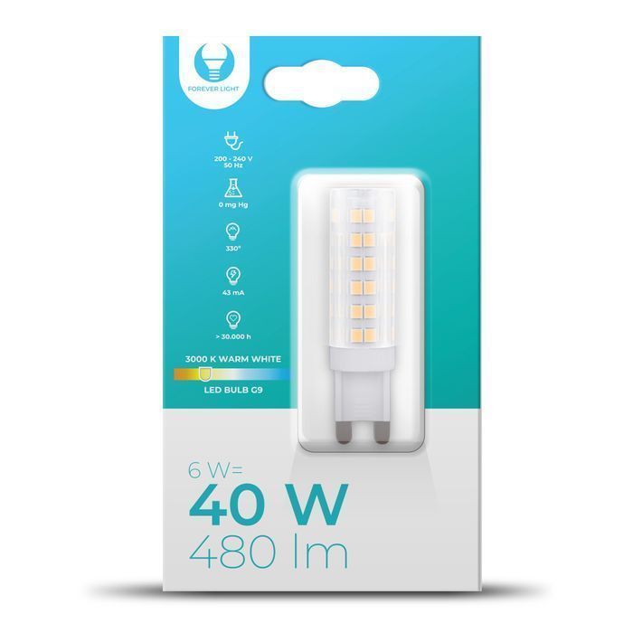 Żarówka Led G9 6W 230V 3000K 480Lm Forever Light