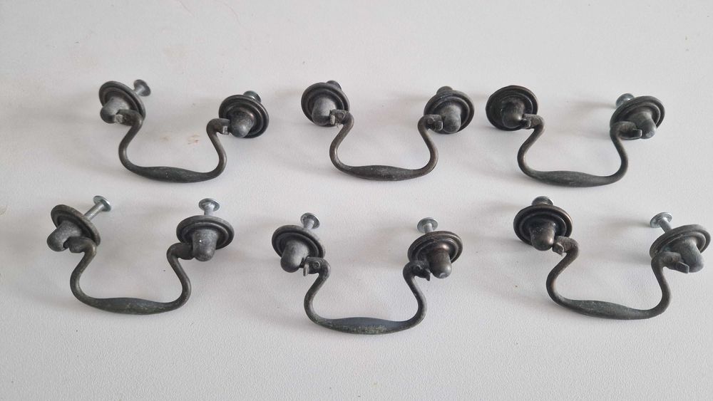 6 Puxadores antigos para Gavetas