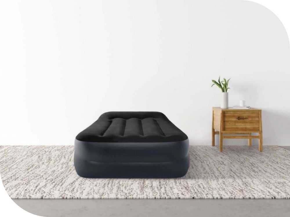 Надувная кровать Intex 64122 со встроенным электро насосом 99х191х42см