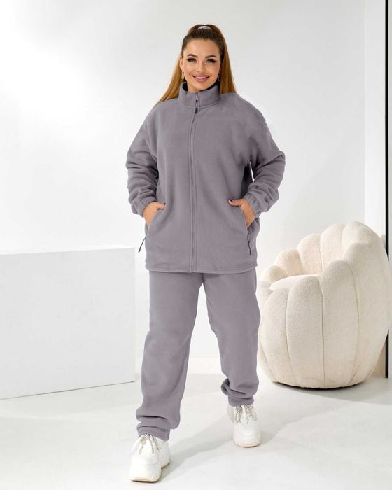 Дуже теплий спортивний прогулянковий флісовий костюм жіночий
